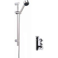 Nuie Vertical Thermostatic Bar Shower Valve Multi Function Slider Rail Kit