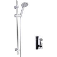 Nuie Round Vertical Bar Valve & Kit Chrome