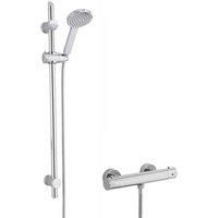 Nuie Minimalist Thermostatic Bar Shower Valve Water Saving Slider Rail Kit