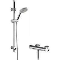 Nuie Binsey Thermostatic Bar Shower Valve Slim Single Function Slider Rail Kit