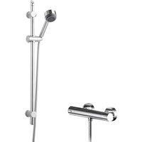 Nuie Binsey Round Thermostatic Shower Valve Single Function Slider Kit Chrome
