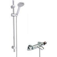 Nuie Reef Thermostatic Bath Shower Mixer Water Saving Slider Rail Kit Chrome