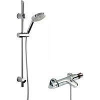 Nuie Reef Thermostatic Bath Shower Mixer Slim Single Function Slider Rail Kit