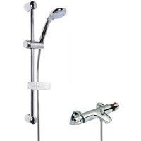 Nuie Reef Thermostatic Bath Shower Mixer Multi Function Slider Rail Kit Chrome