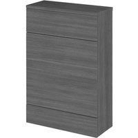 Hudson Reed Fusion 600 Wc Unit 255Mm Deep - Grey Woodgrain