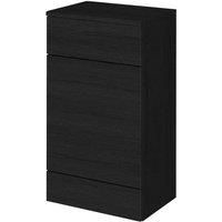 Hudson Reed Fusion 500 Wc Unit 355Mm Deep - Black Woodgrain