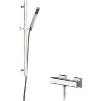 Hudson Reed Windon Square Thermostatic Bar Shower Valve Sheer Slider Rail Kit