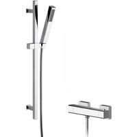 Hudson Reed Windon Square Thermostatic Bar Shower Valve Kubix Slider Rail Kit