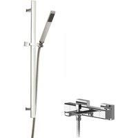 Hudson Reed Windon Thermostatic Bath Shower Mixer Sheer Slider Rail Kit Chrome
