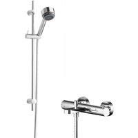 Hudson Reed Binsey Thermostatic Bath Shower Mixer Linear Slider Rail Kit Chrome