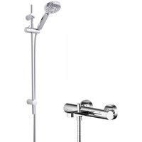 Hudson Reed Binsey Thermostatic Bath Shower Mixer Slider Rail Kit Chrome