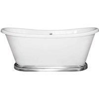 B C Designs BC Designs 1800Mm Boat Bath With Aluminium Plinth White