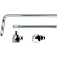 BC Designs Bathroom Bath Waste Push Down Exposed Extended Chrome Round Brass