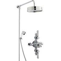 Hudson Reed Triple Exposed Valve & Rigid Riser Kit Chrome White