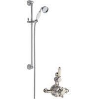 Nuie Twin Exposed Valve & Slide Rail Kit Chrome White