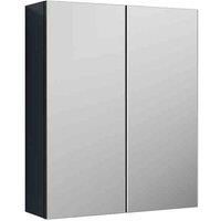 nuie 600mm Mirror Unit (50/50) - Soft Black