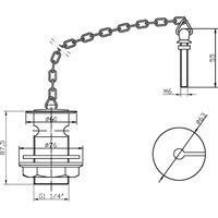 B C Designs BC Designs Basin Waste With Plug And Link Chain Chrome