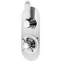 Nuie Selby Thermostatic Concealed Shower Valve Dual Handle Brass Chrome Bathroom