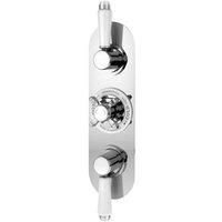 Nuie Selby Thermostatic Concealed Shower Valve & Diverter Triple Handle - Chrome