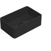 Nuie Luxe Vessels Vitreous China Rectangular Countertop Basin Bathroom Sink Matte Black 365mm L X 235mm W X 120mm H