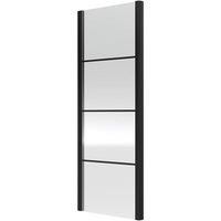 Hudson Reed ADFSP80-E8 Apex Modern Bathroom 8mm Toughened Safety Glass Reversible Shower Shield Coated Side Panel, 800mm, Matt Black