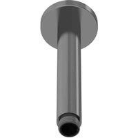 nuie ARM715 Arvan Modern Bathroom Round Ceiling Mount Shower Arm, 150mm, Brushed Pewter