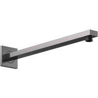 nuie Fixed Shower Heads Small Rectangular Shower Arm - Gunmetal, Silver