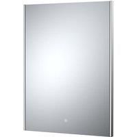 nuie LQ604 Mirrors Modern Bathroom Wall Hung LED Ambient Touch Sensor Mirror with Demister, 800mm x 600mm, Glass