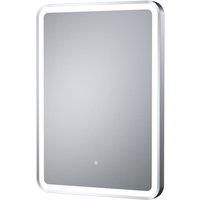 Hudson Reed Silver Framed Bathroom Mirror with Touch Sensor 700mm H x 500mm W