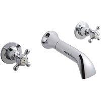 B C Designs BC Designs Victrion Crosshead 3Th Wall Bath Filler Chrome