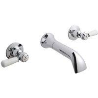 B C Designs BC Designs Victrion Lever 3Th Wall Bath Filler Chrome