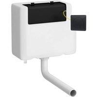 Hudson Reed Universal Access Bottom Inlet Cistern & Square Flush Plate - Black