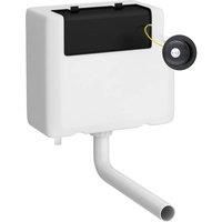 Hudson Reed Universal Access Bottom Inlet Cistern & Traditional Flush Plate - Matt Black