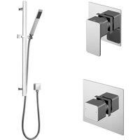 Nuie Windon Thermostatic Concealed Mixer Shower with Shower Kit + Stop Tap