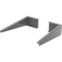 nuie 154048SB Accessory Modern Bathroom Shelf Support Brackets (Pair), Graphite Grey