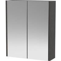 Hudson Reed Juno 600mm Mirror Unit (50/50) - Graphite Grey