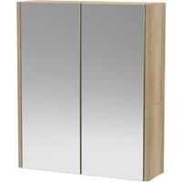 Hudson Reed Juno 600mm Mirror Unit (50/50) - Autumn Oak