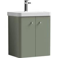 Nuie Core 500 Wall Hung 2-door Unit & Basin - Satin Green