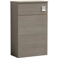 Nuie Arno Back to Wall WC Unit 500mm Wide - Solace Oak Woodgrain