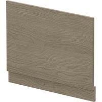 nuie Straight End Panel & Plinth (750mm) - Solace Oak, Brown