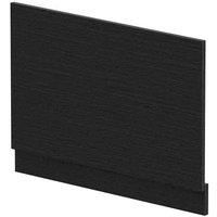 nuie Straight End Panel & Plinth (800mm) - Charcoal Black