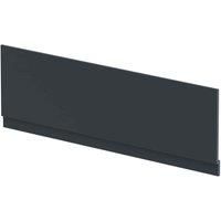 nuie BPR1407 Modern Bathroom Straight Bath Front Panel and Plinth, 560 x 1795 x 36mm, Satin Anthracite