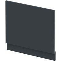 nuie BPR1411 Modern Bathroom Straight Bath End Panel and Plinth, 560 x 680 x 36mm, Satin Anthracite