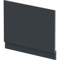 nuie BPR1412 Modern Bathroom Straight Bath End Panel and Plinth, 560 x 730 x 36mm, Satin Anthracite