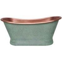 B C Designs BC Designs 1500Mm Boat Bath - Verdigris Outer/Copper Inner Copper/Verdigris