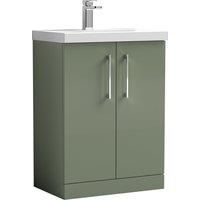 Nuie Arno Floor Standing 2-Door Vanity Unit & Basin-1 600mm - Reed Green