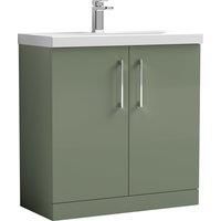 Nuie Arno Floor Standing 2-Door Vanity Unit & Basin-1 800mm - Reed Green