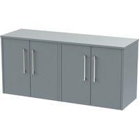 Hudson Reed Juno 1205mm Wall Mounted Double Bathroom Vanity Base gray 55.7 H x 120.5 W x 39.0 D cm