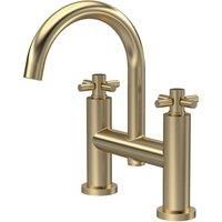 Hudson Reed Tec Crosshead Bath Filler - Brushed Brass