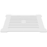 Nuie Square 90mm Shower Tray Waste with White Grid Top Slimline 1 1/2" Bathroom